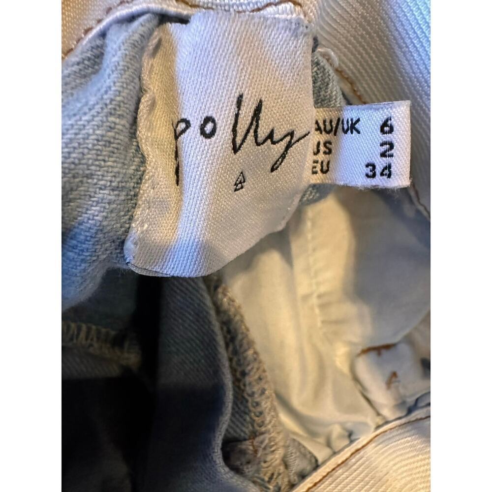Princess Polly High Waisted Cinch Waist Denim Shorts Women's size 2 - Picture 4 of 9